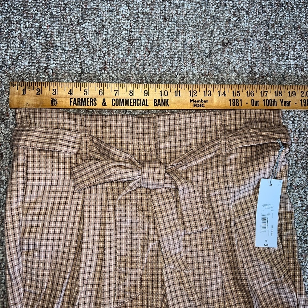 NWTS Liz Claiborne Carmel plaid pants size 10 - Picture 9 of 13